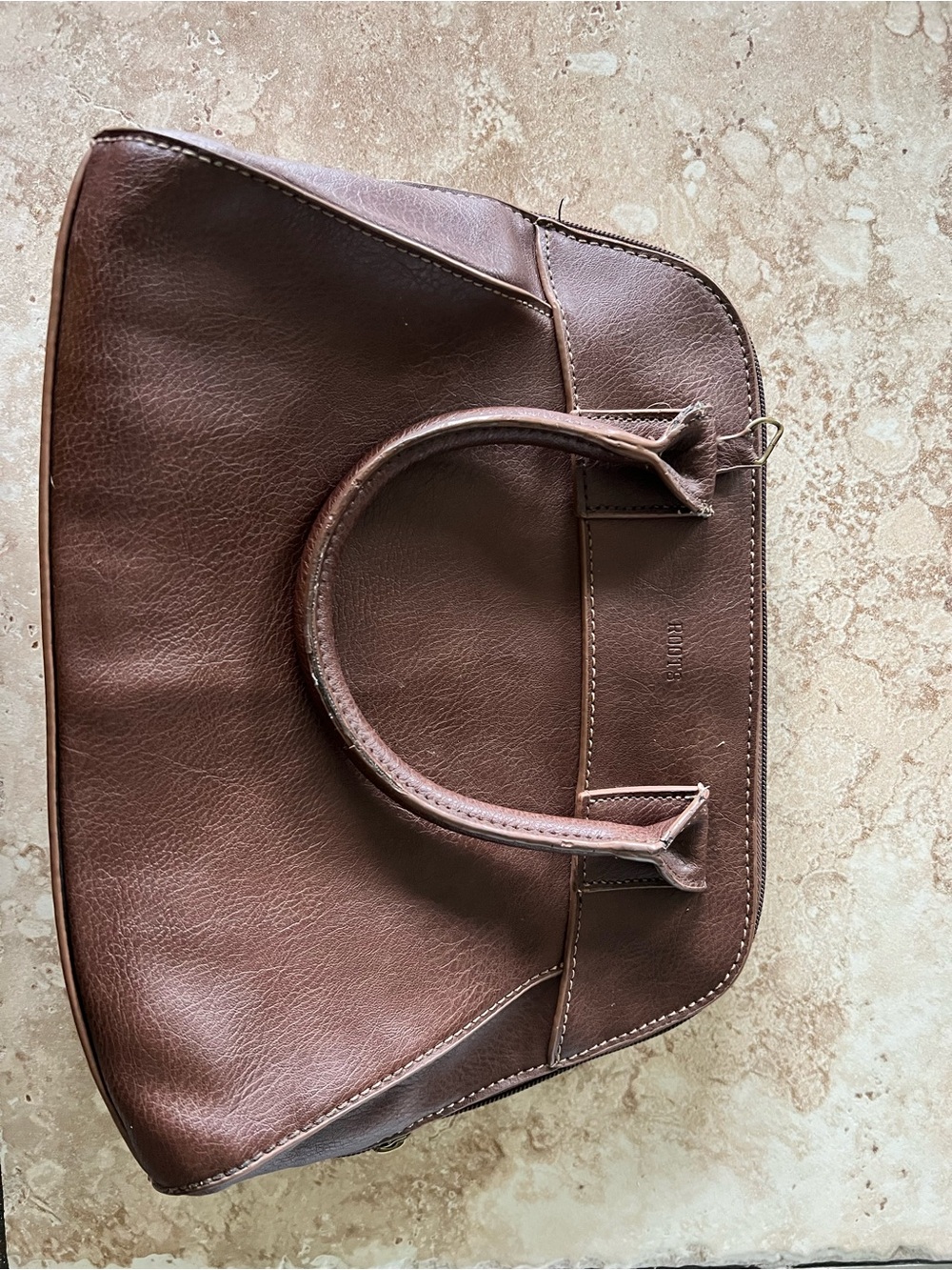 Roots Brown Leather Satchel Handbag
